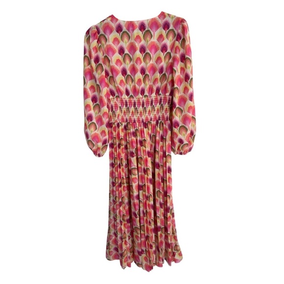 Traffic People Pink Long Sleeve V-Neck Sundress - Picture 3 of 10
